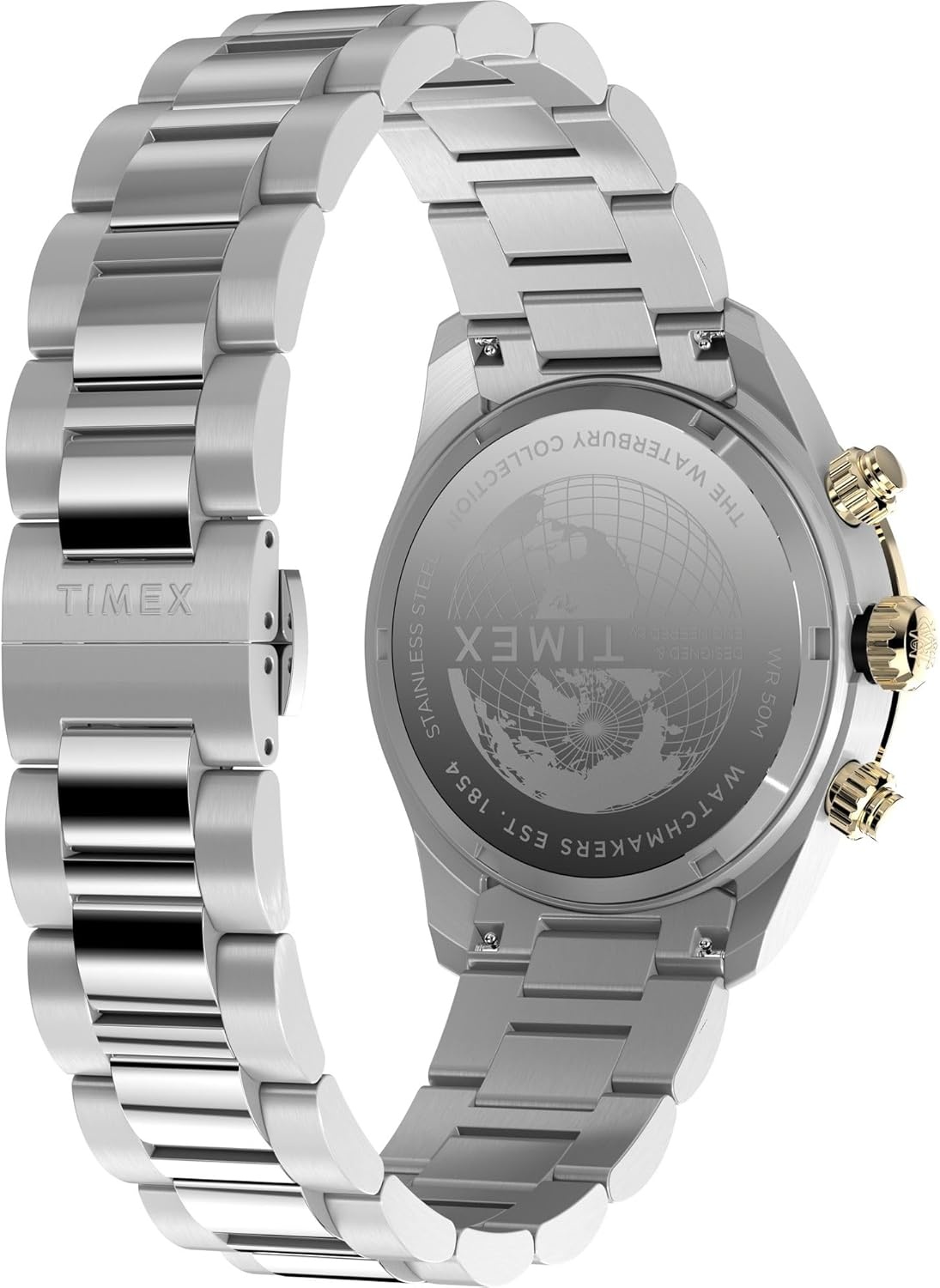 image:imageTimex Mens Waterbury Heritage 39mm WatchStainless SteelStainless SteelBlack