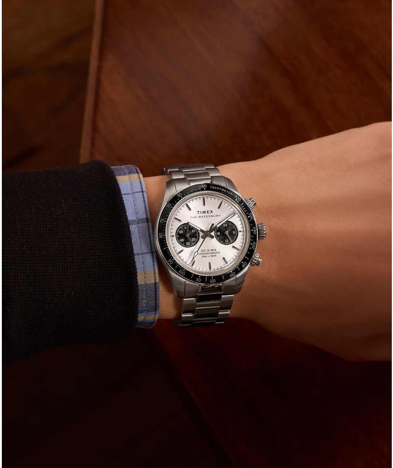 image:imageTimex Mens Waterbury Heritage 39mm WatchStainless SteelStainless SteelSilverTone