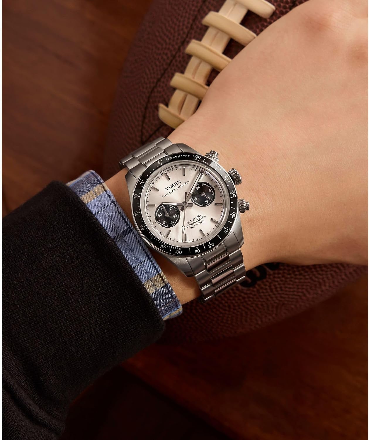 image:imageTimex Mens Waterbury Heritage 39mm WatchStainless SteelStainless SteelSilverTone