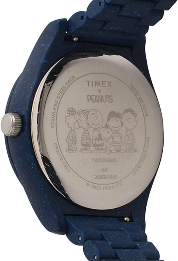 image:imageTimex Mens Waterbury Ocean Recycled Plastic 42mm WatchBluePeanuts