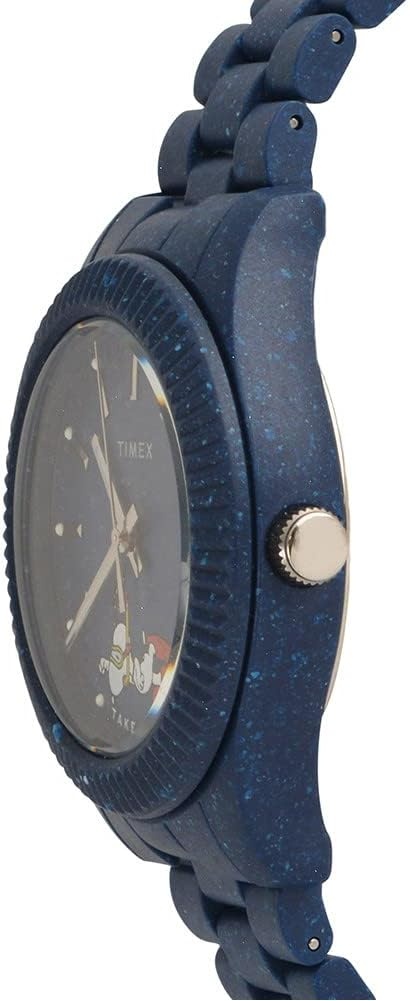 image:imageTimex Mens Waterbury Ocean Recycled Plastic 42mm WatchBluePeanuts