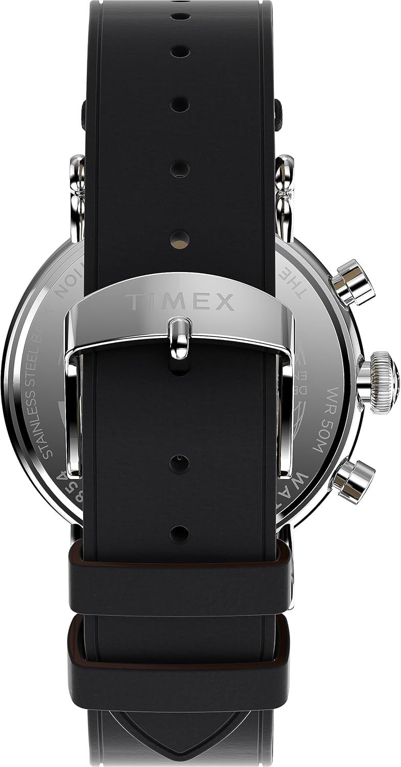 image:imageTimex Mens Waterbury Traditional 40mm WatchBlackBlackSilverToneChrono