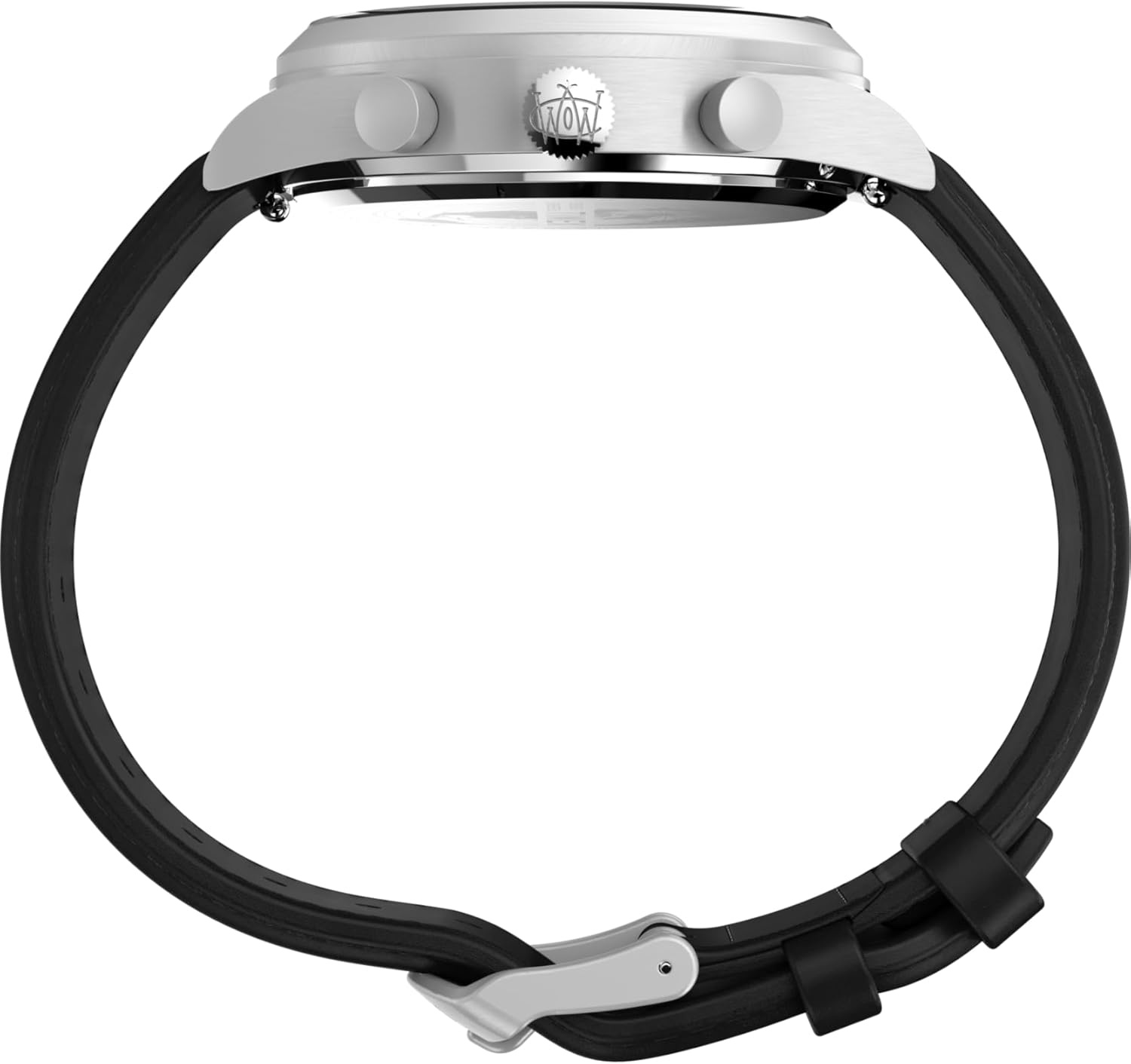 image:imageTimex Mens Waterbury Traditional 42mm Watch Black Strap SilverTone Dial Stainless Steel CaseBlackSilverToneStainless Steel