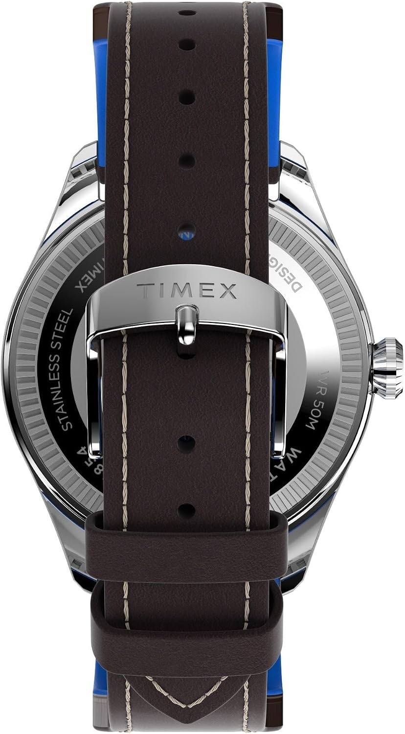 image:imageTimex Mens X Pan Am Chronograph WatchBrownBlueStainless Steel