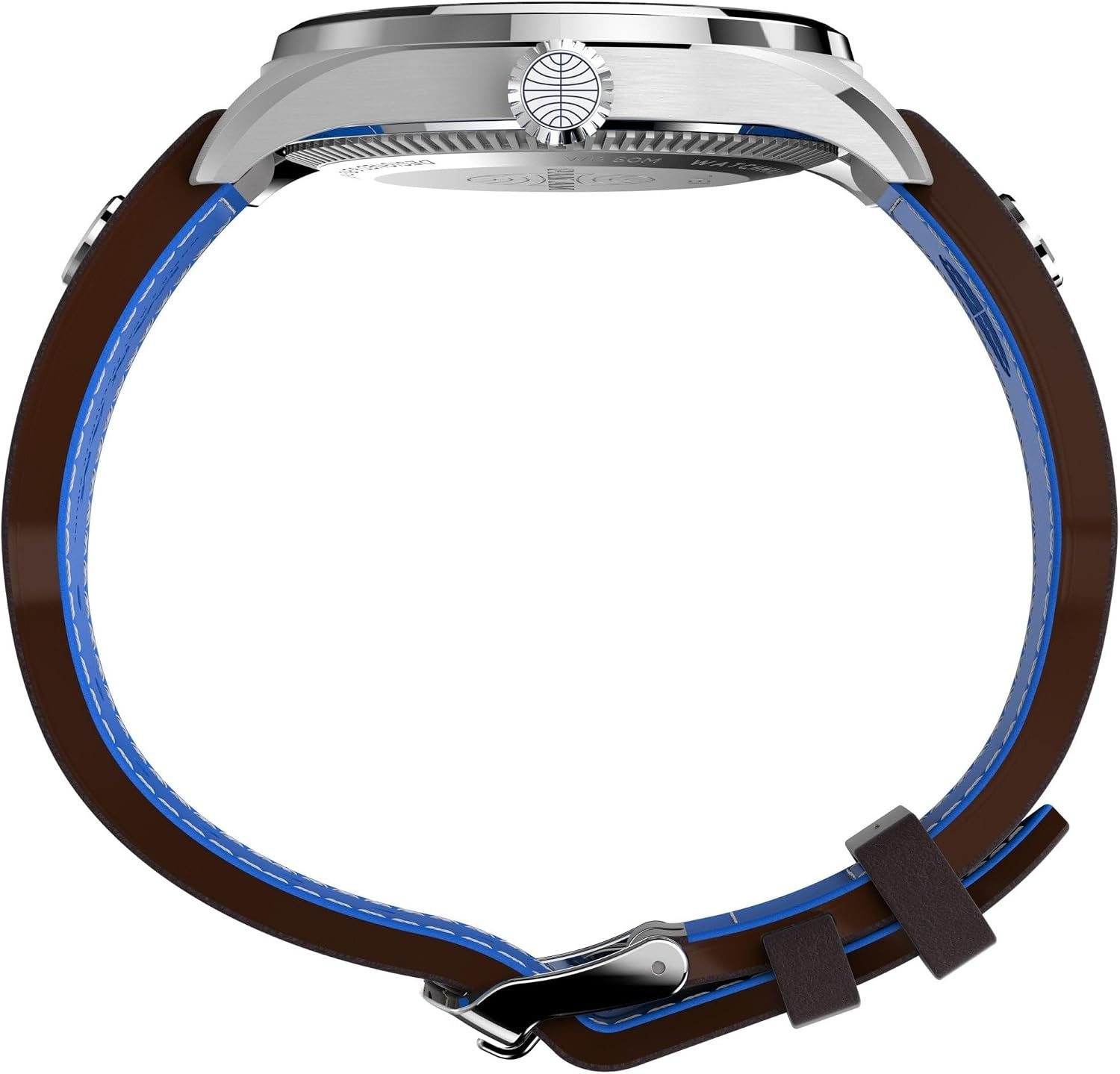 image:imageTimex Mens X Pan Am Chronograph WatchBrownBlueStainless Steel