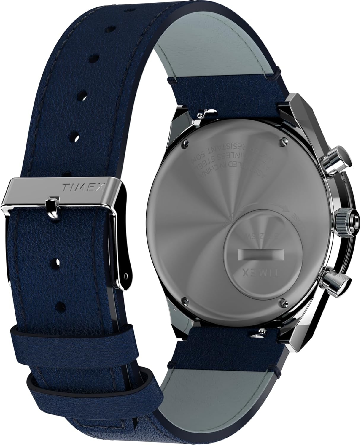 image:imageTimex Q Mens 40mm WatchBlackBlueStainless Steel