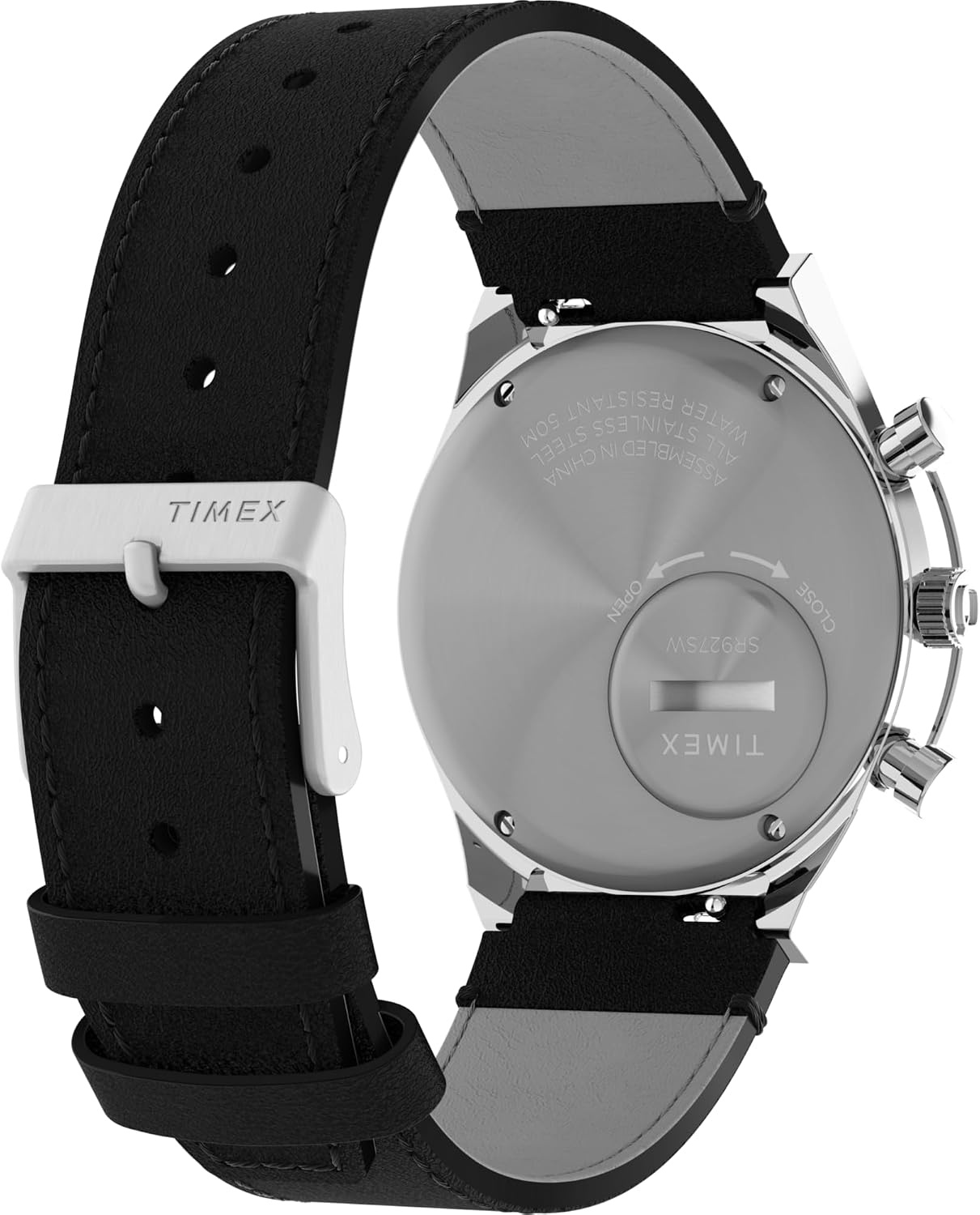 image:imageTimex Q Mens 40mm WatchBlackWhiteStainless Steel