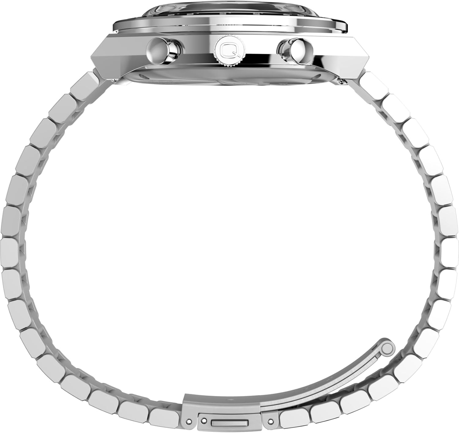 image:imageTimex Q Mens 40mm WatchStainless SteelWhiteStainless SteelBlack
