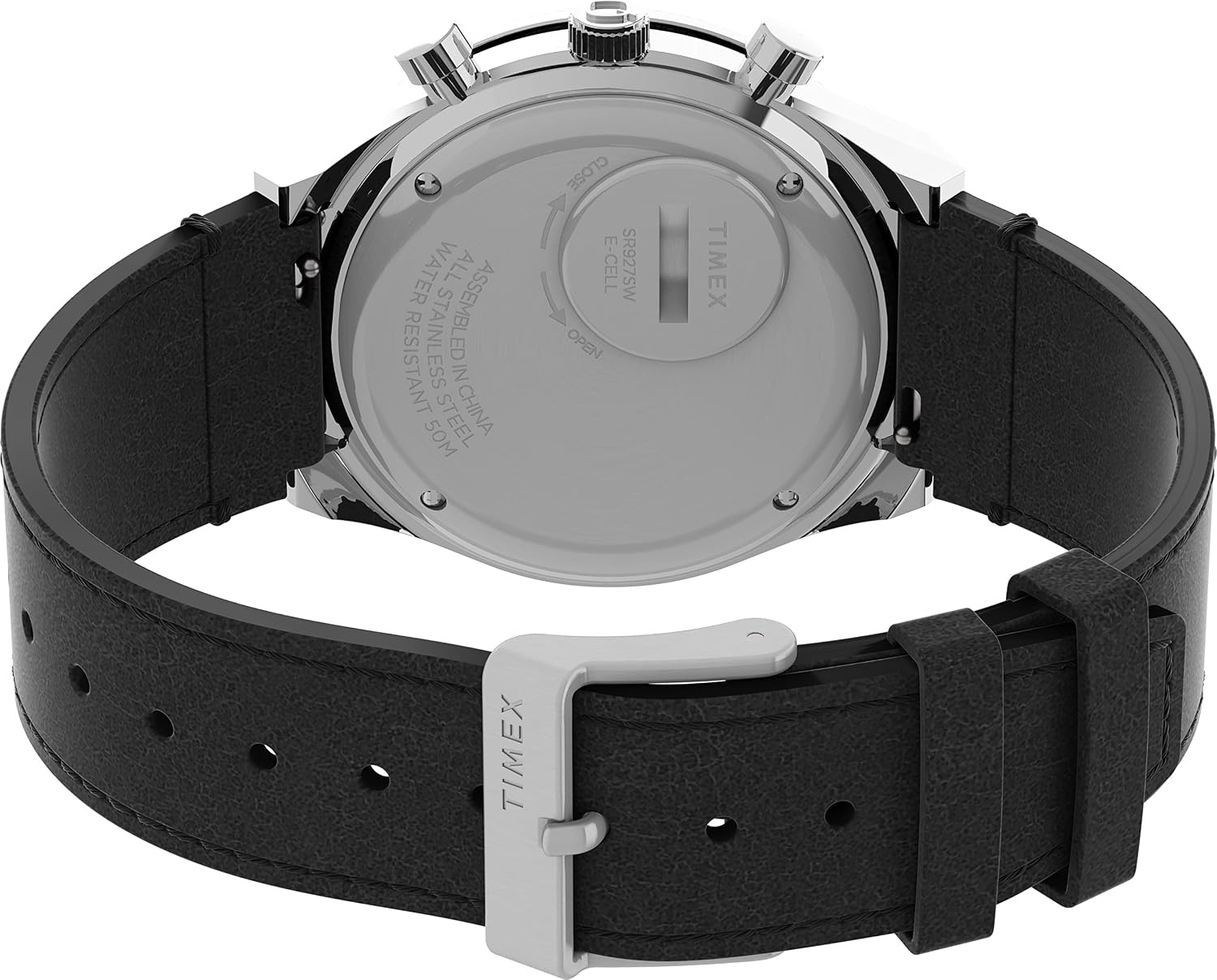 image:imageTimex Q MensBlackBlackStainless Steel