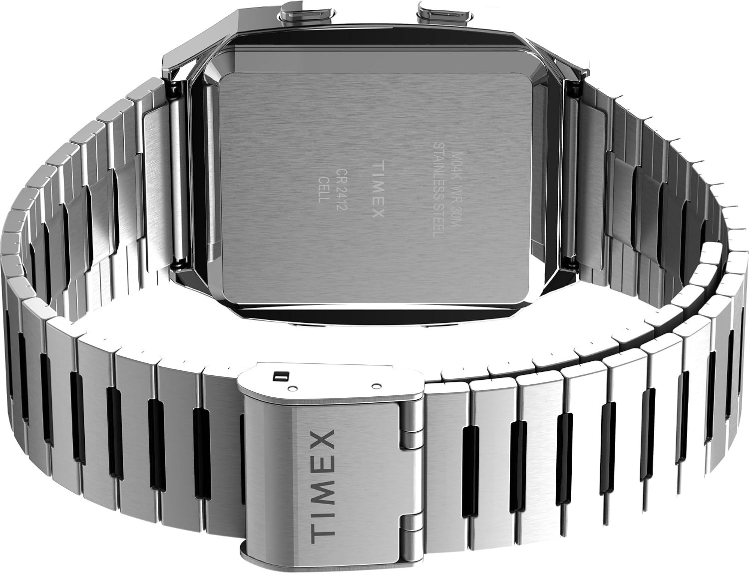 image:imageTimex Q Reissue Digital LCA 325mm Watch SilverTone Stainless Steel Case amp Bracelet