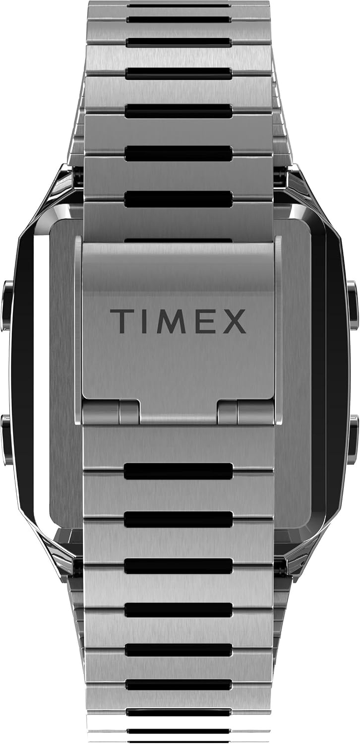image:imageTimex Q Reissue Digital LCA 325mm Watch SilverTone Stainless Steel Case amp Bracelet