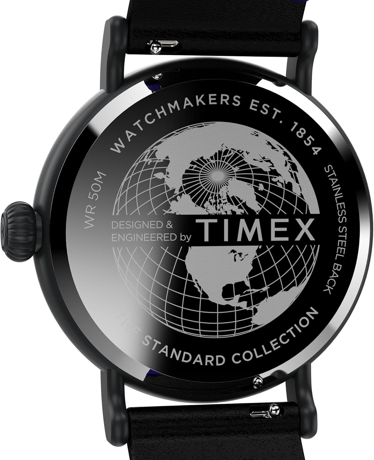 image:imageTimex Standard 3Hand 40mm Mens Analog Watch INDIGLO Backlight and Luminous Hands Adjustable and Durable Strap 50M Water ResistanceBlackBlackBlack