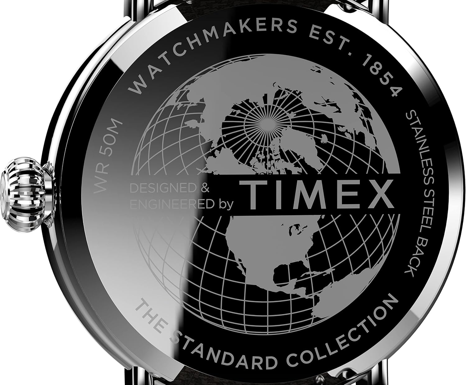 image:imageTimex Standard 3Hand 40mm Mens Analog Watch INDIGLO Backlight and Luminous Hands Adjustable and Durable Strap 50M Water ResistanceBrownSilverToneCream