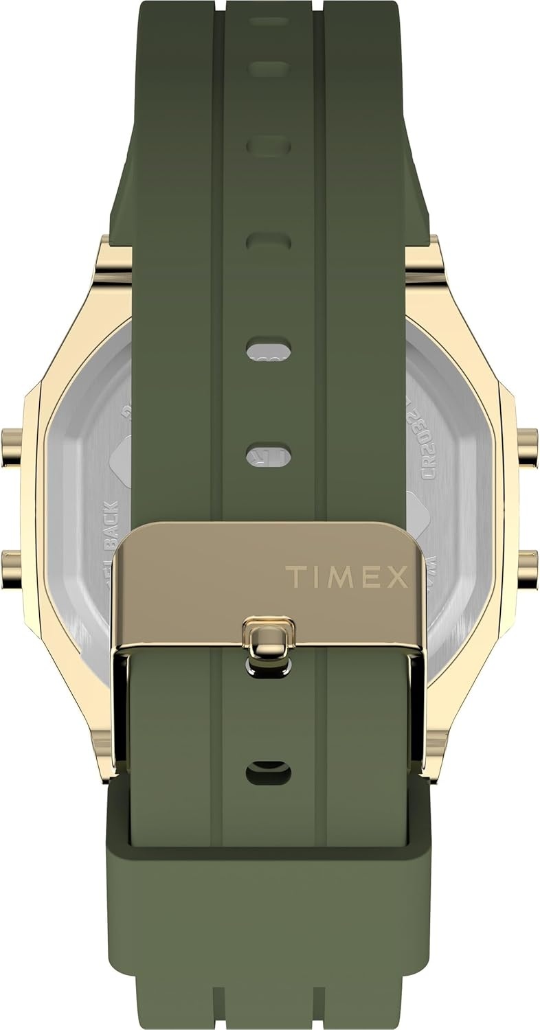 image:imageTimex Unisex Activity Tracker 40mm Watch BlackStrap Digital Dial GoldTone CaseGreenDigitalGoldTone