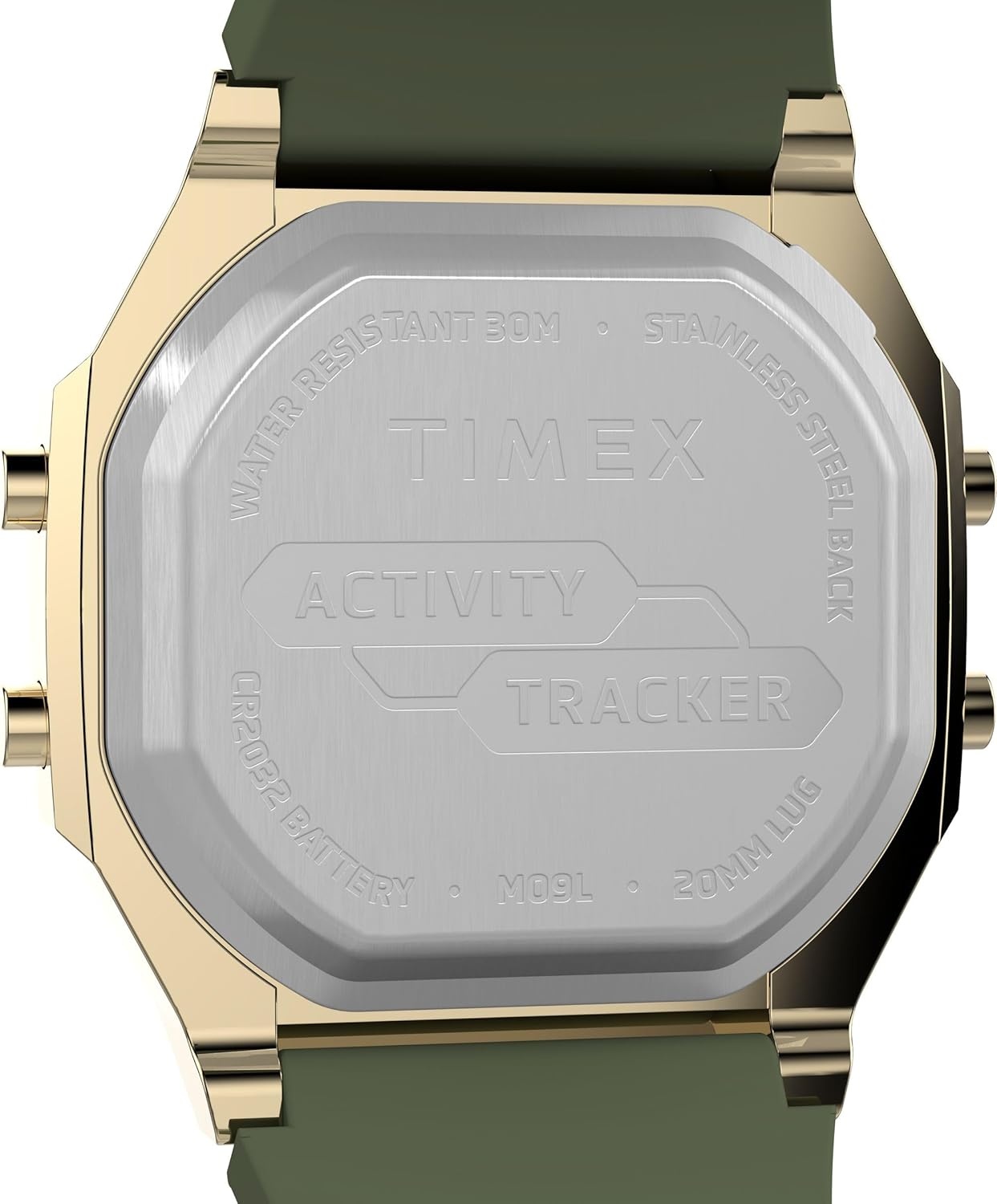 image:imageTimex Unisex Activity Tracker 40mm Watch BlackStrap Digital Dial GoldTone CaseGreenDigitalGoldTone
