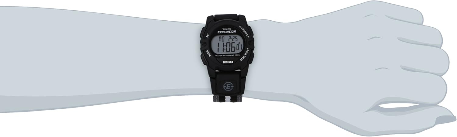 image:imageTimex Unisex Expedition Digital CAT 33mm WatchBlackGray Stripe