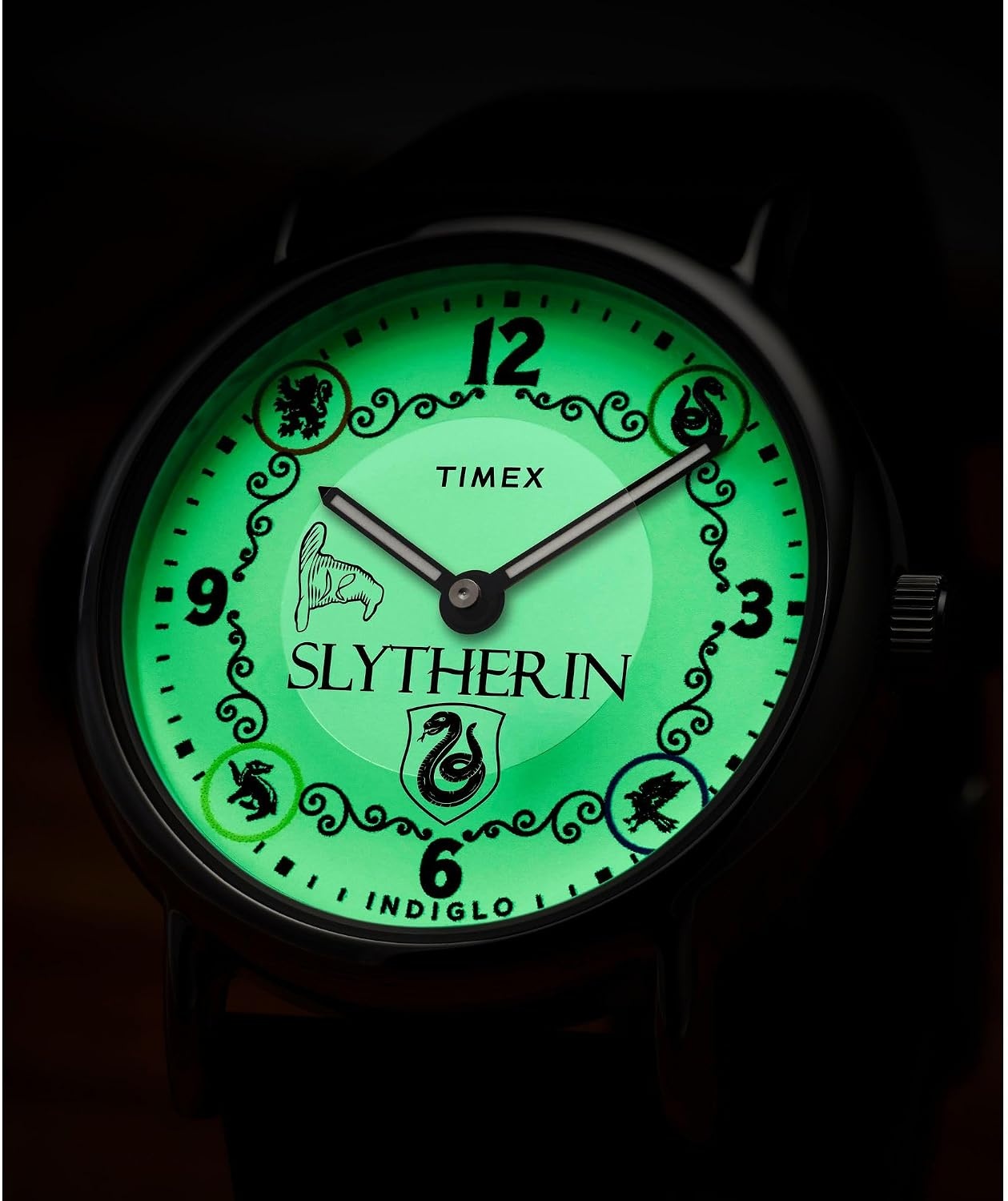 image:imageTimex Unisex Harry Potter x Weekender Slytherin House 38mm Watch Brown Two Piece Cream Dial SilverTone Case