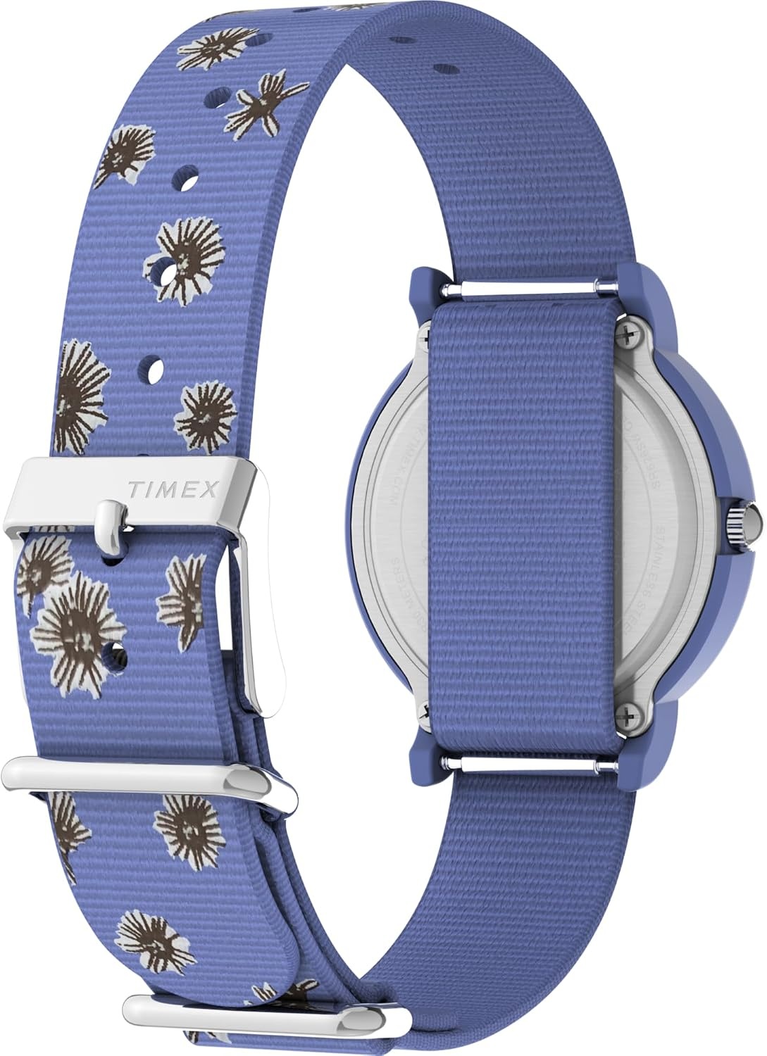 image:imageTimex Unisex Peanuts Floral 34mm Watch Pink Strap White Dial Pink CaseBlueBlueBlue
