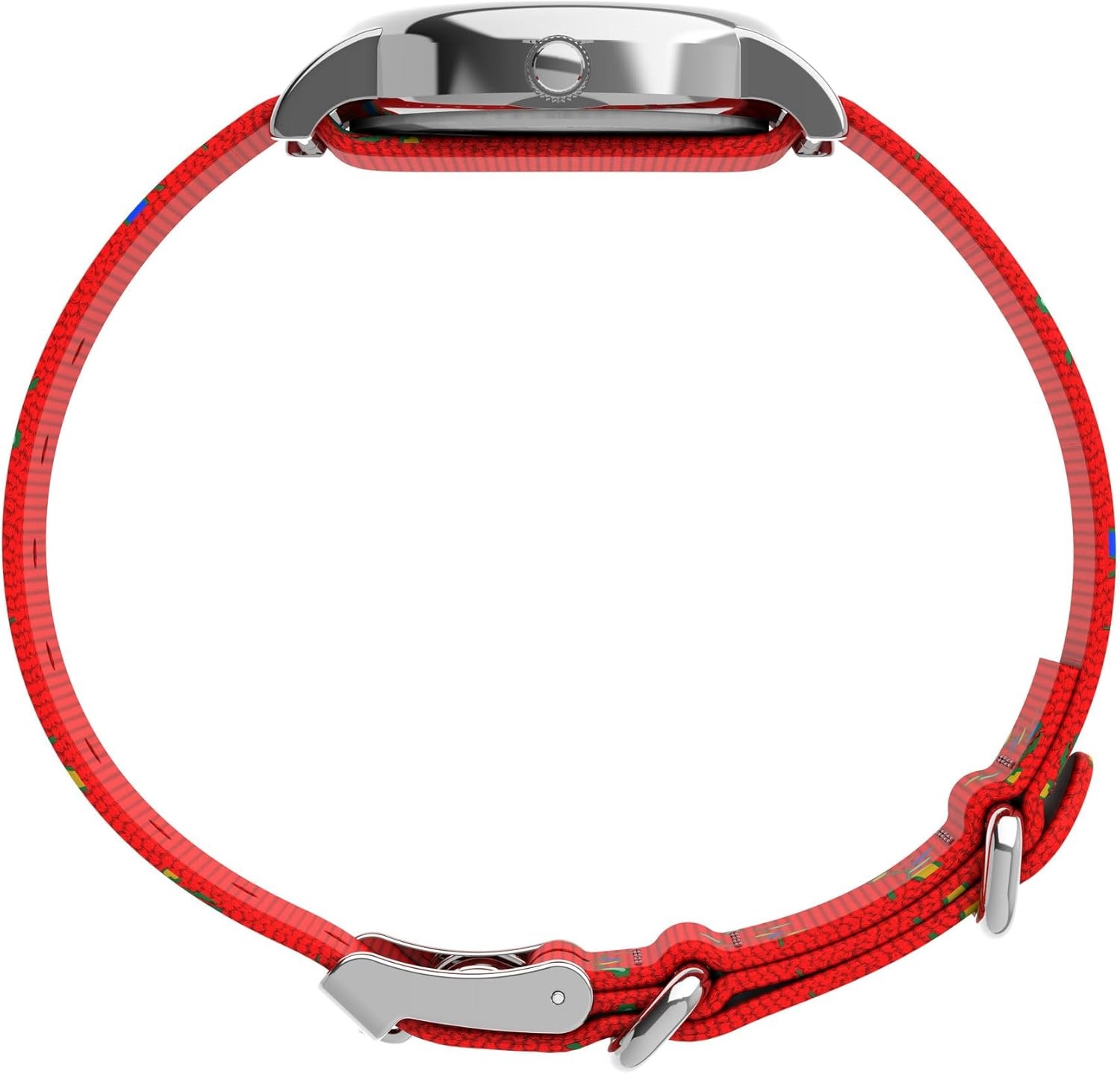 image:imageTimex Unisex Peanuts Weekender 31mm Watch Red Strap White Dial SilverTone Case