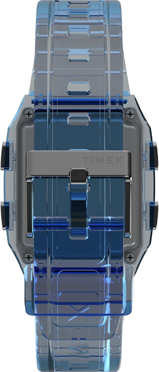 image:imageTimex Unisex Q LCA 35mm Watch Gray Strap Digital Dial Gray CaseBlueDigitalBlue
