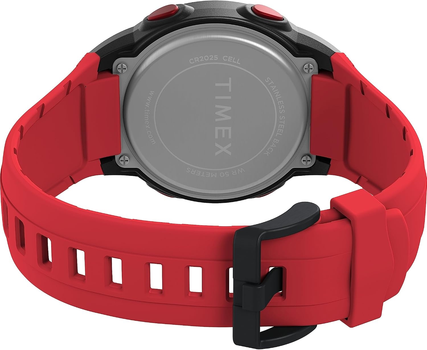 image:imageTimex Unisex T100 40mm WatchRedDigitalBlack