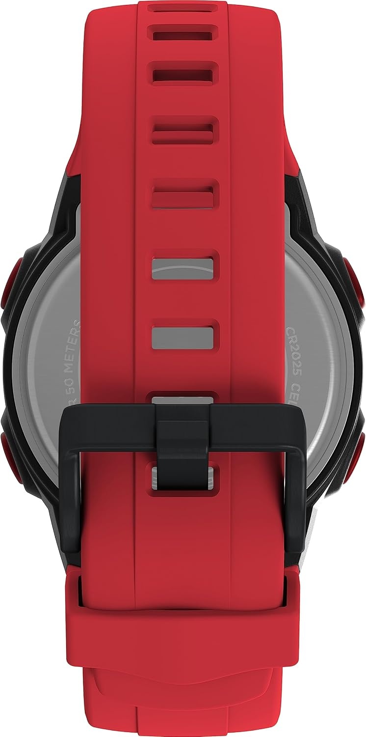 image:imageTimex Unisex T100 40mm WatchRedDigitalBlack