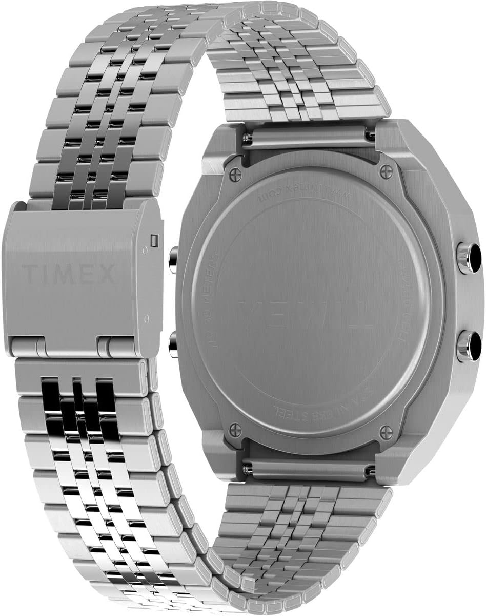 image:imageTimex Unisex T80 Steel 36mm WatchStainless SteelDigitalStainless Steel