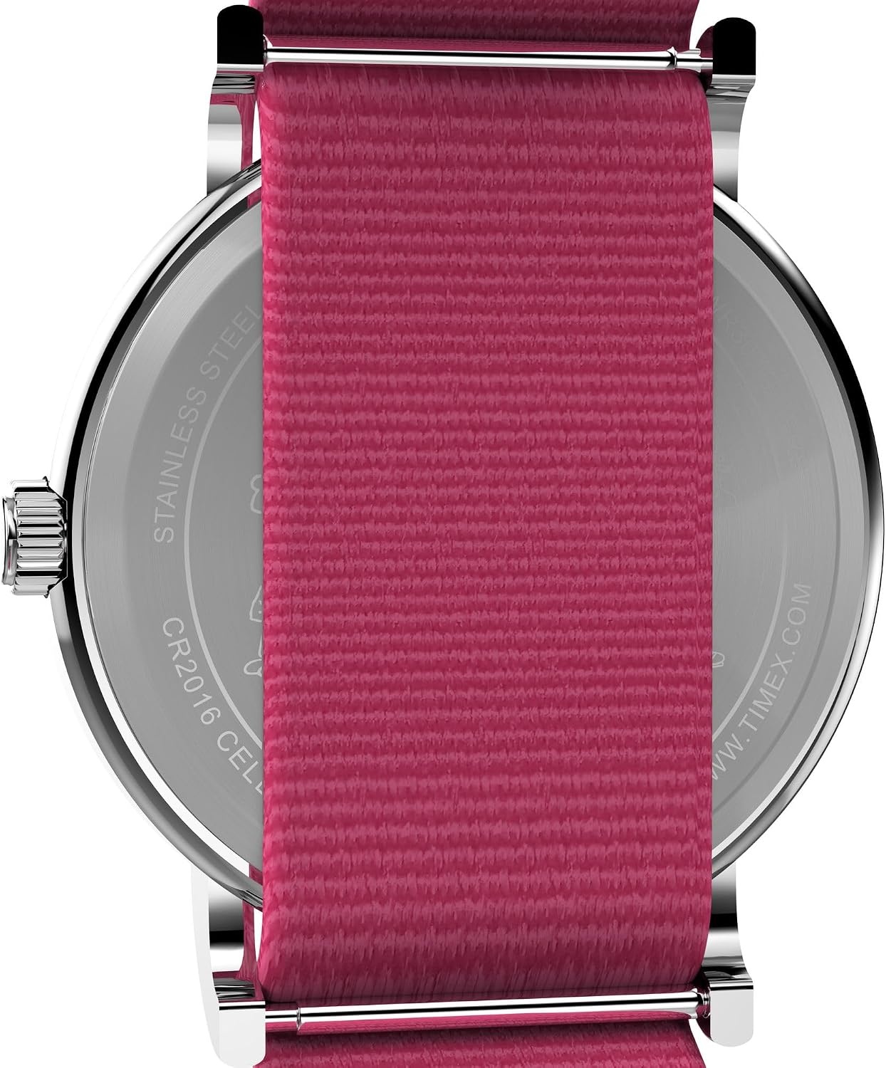 image:imageTimex Unisex Weekender 38mm WatchPinkSilverToneWhite