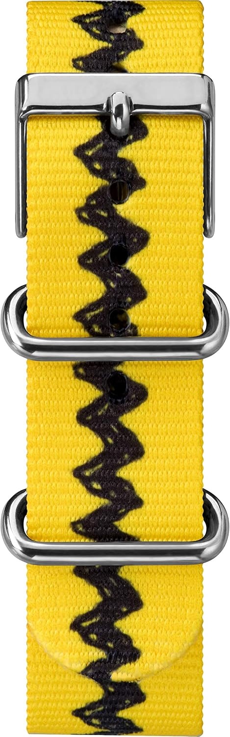 image:imageTimex Unisex Weekender 38mm WatchYellowWhiteSilverTone