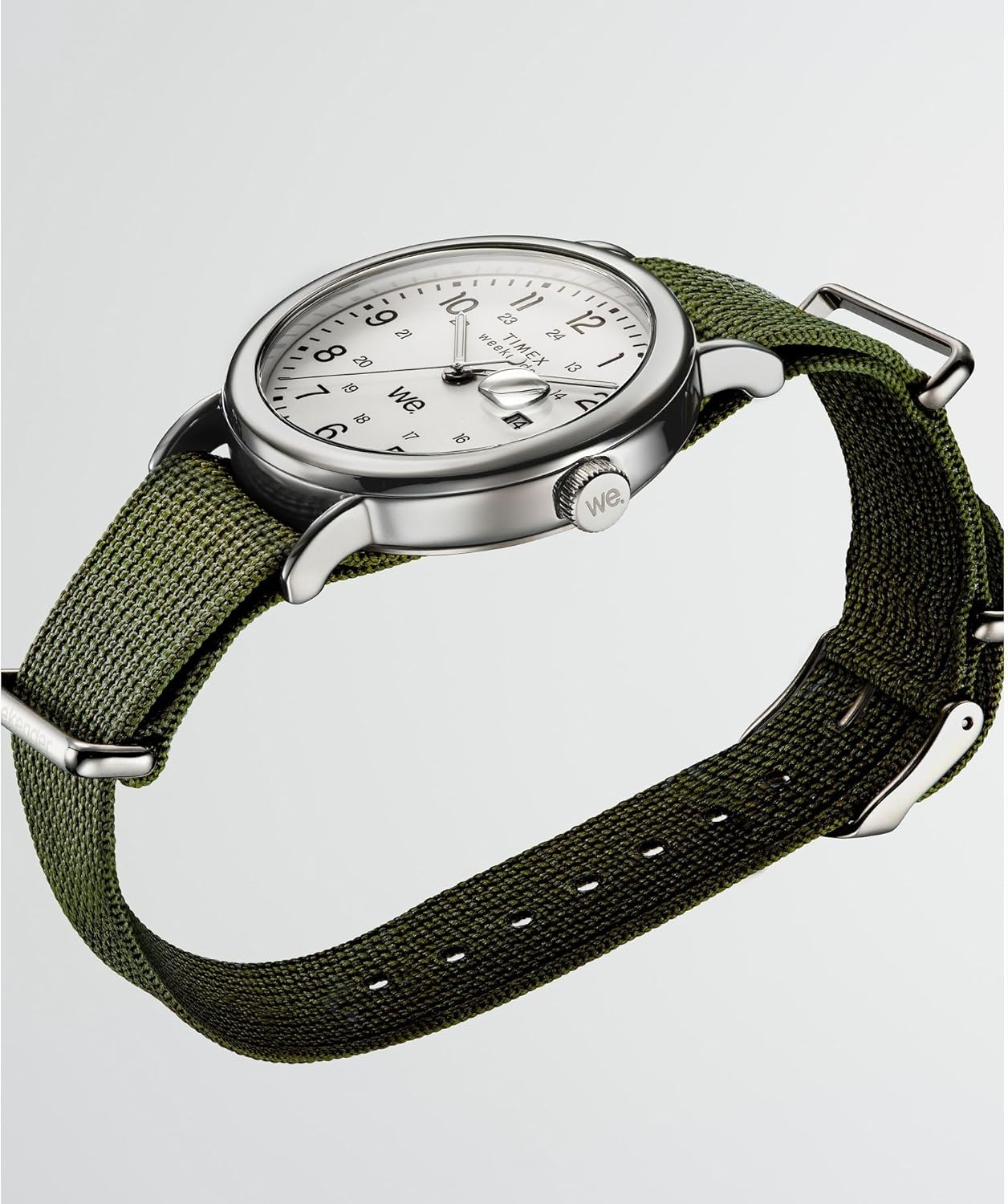 image:imageTimex Unisex Weekender 40mmGreenSilverToneWhite