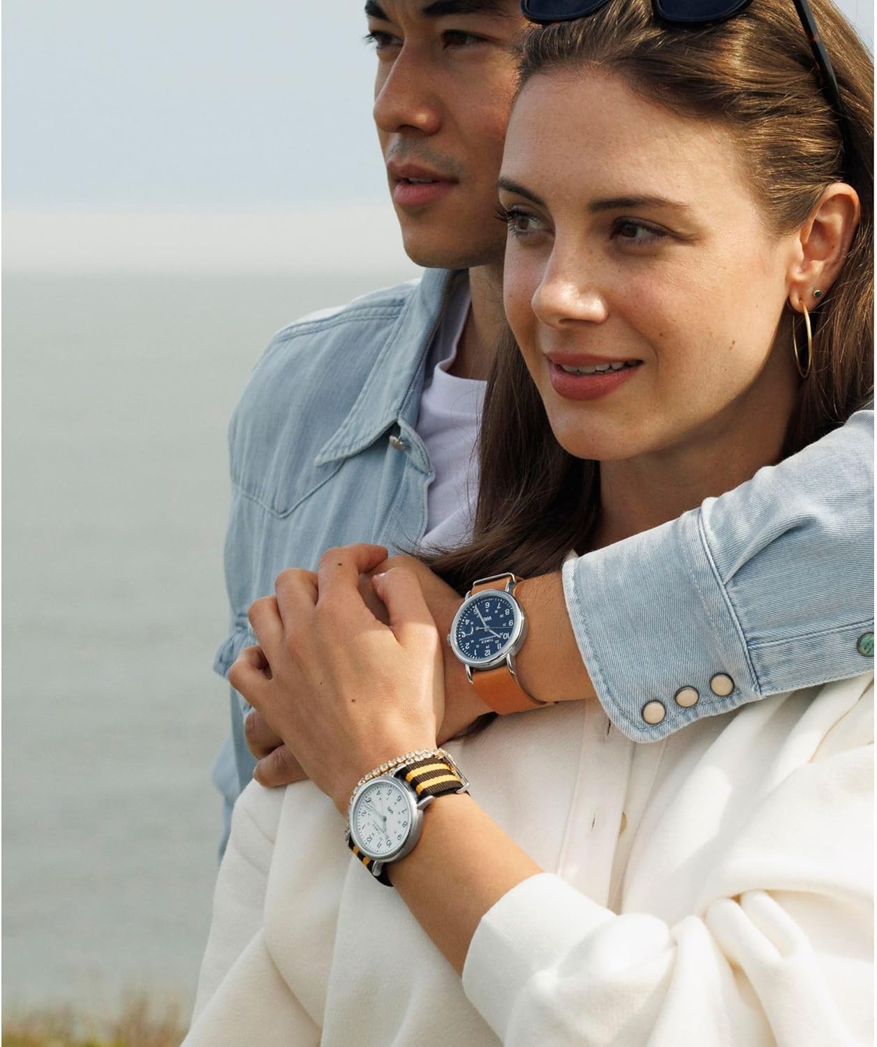 image:imageTimex Unisex Weekender 40mmOrangeSilverToneWhiteDouble Stripe