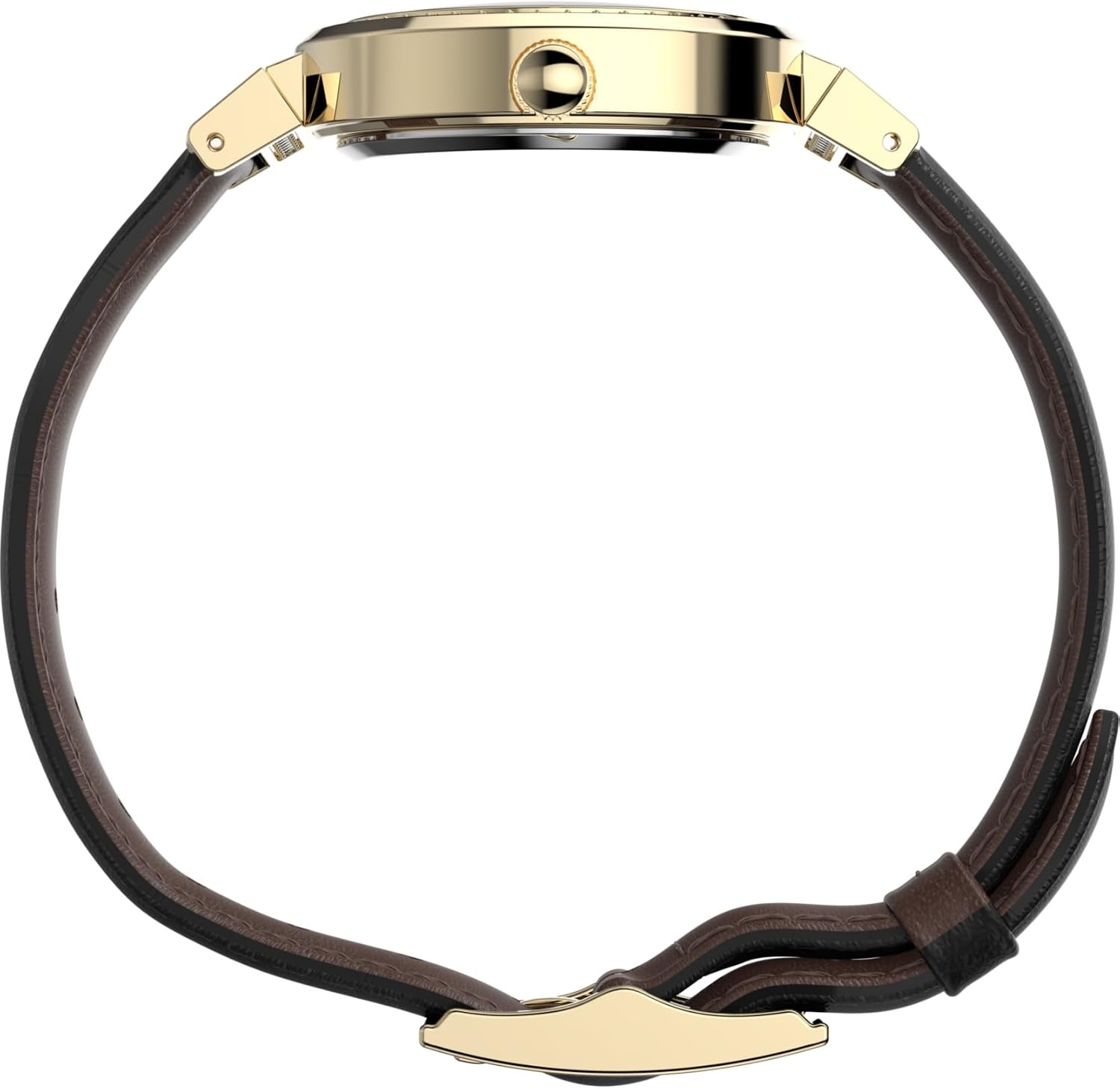 image:imageTimex Womens Dress 31mm Watch Black Strap SilverTone Dial GoldTone CaseBlackSilverToneGoldTone