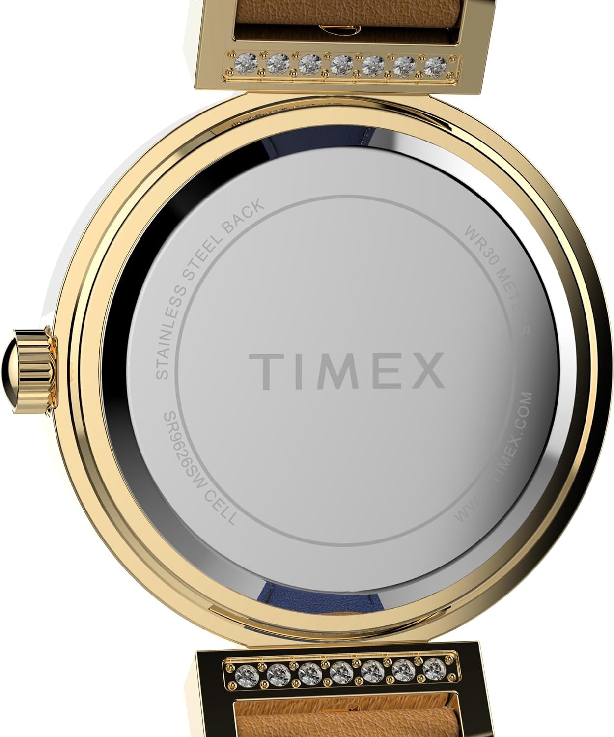 image:imageTimex Womens Dress 31mm Watch Black Strap SilverTone Dial GoldTone CaseBrownSilverToneGoldTone