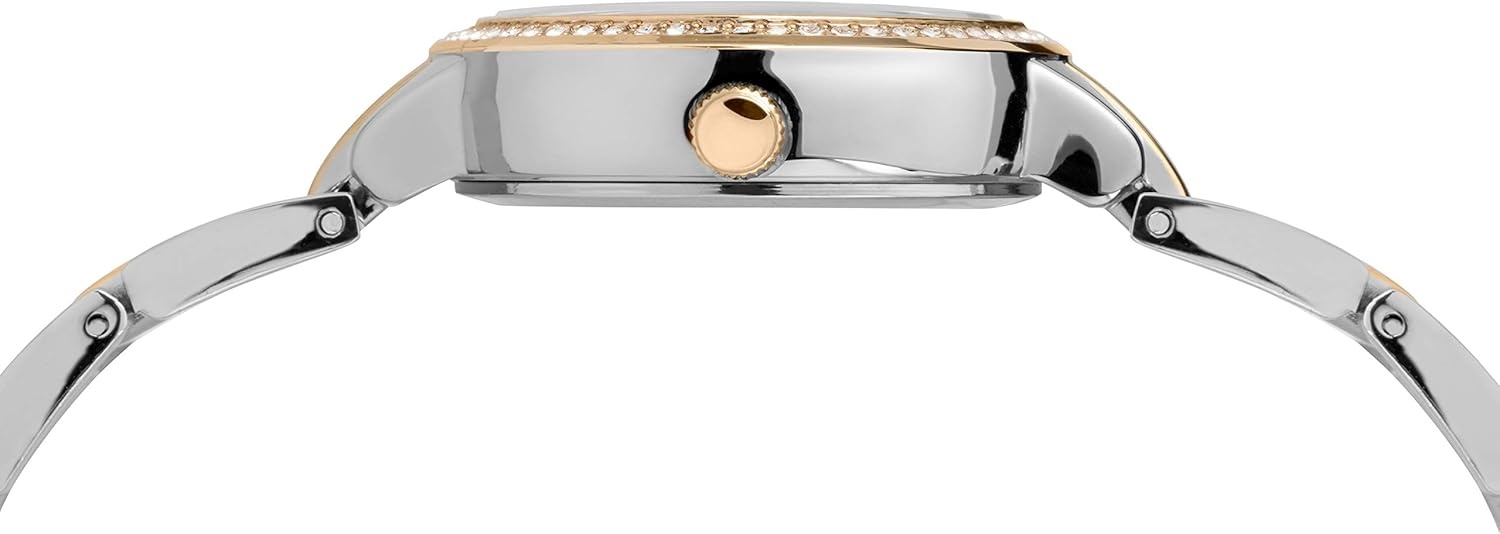 image:imageTimex Womens Dress Analog 30mm Bracelet Watch with Swarovski CrystalsTwoToneMOP
