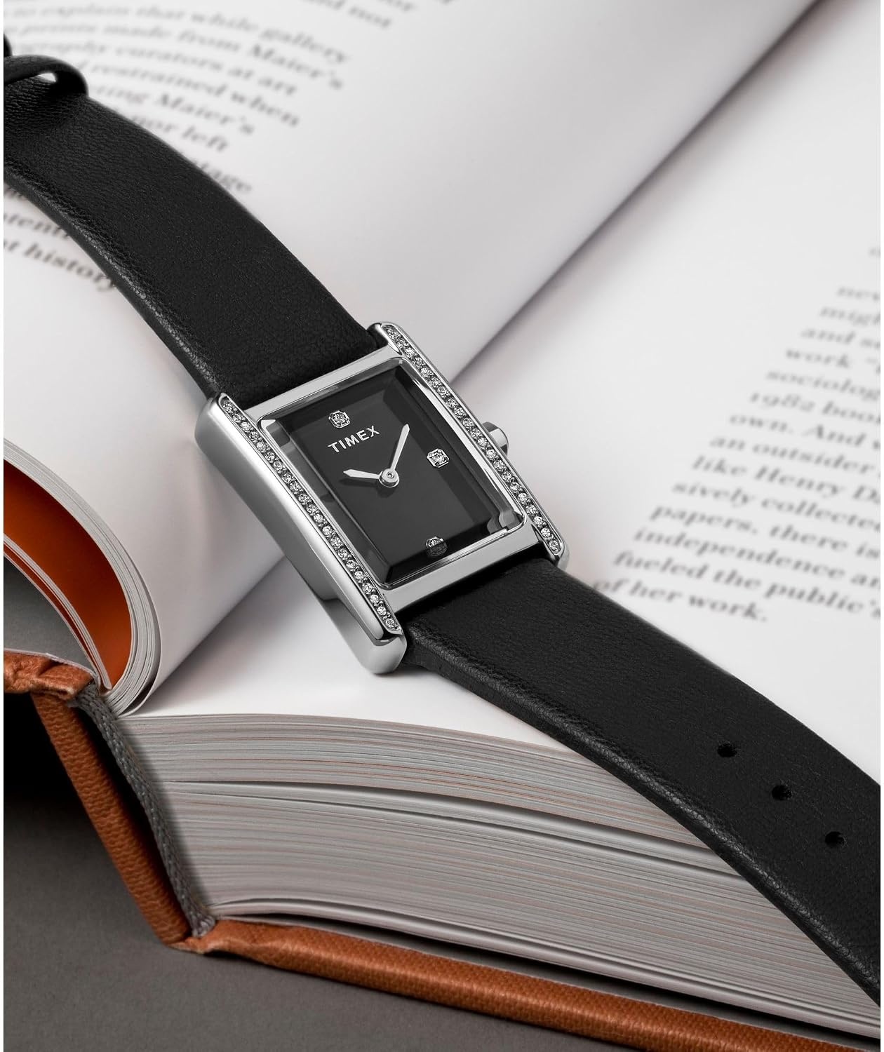 image:imageTimex Womens Hailey 24mm WatchBlackSilverToneBlack