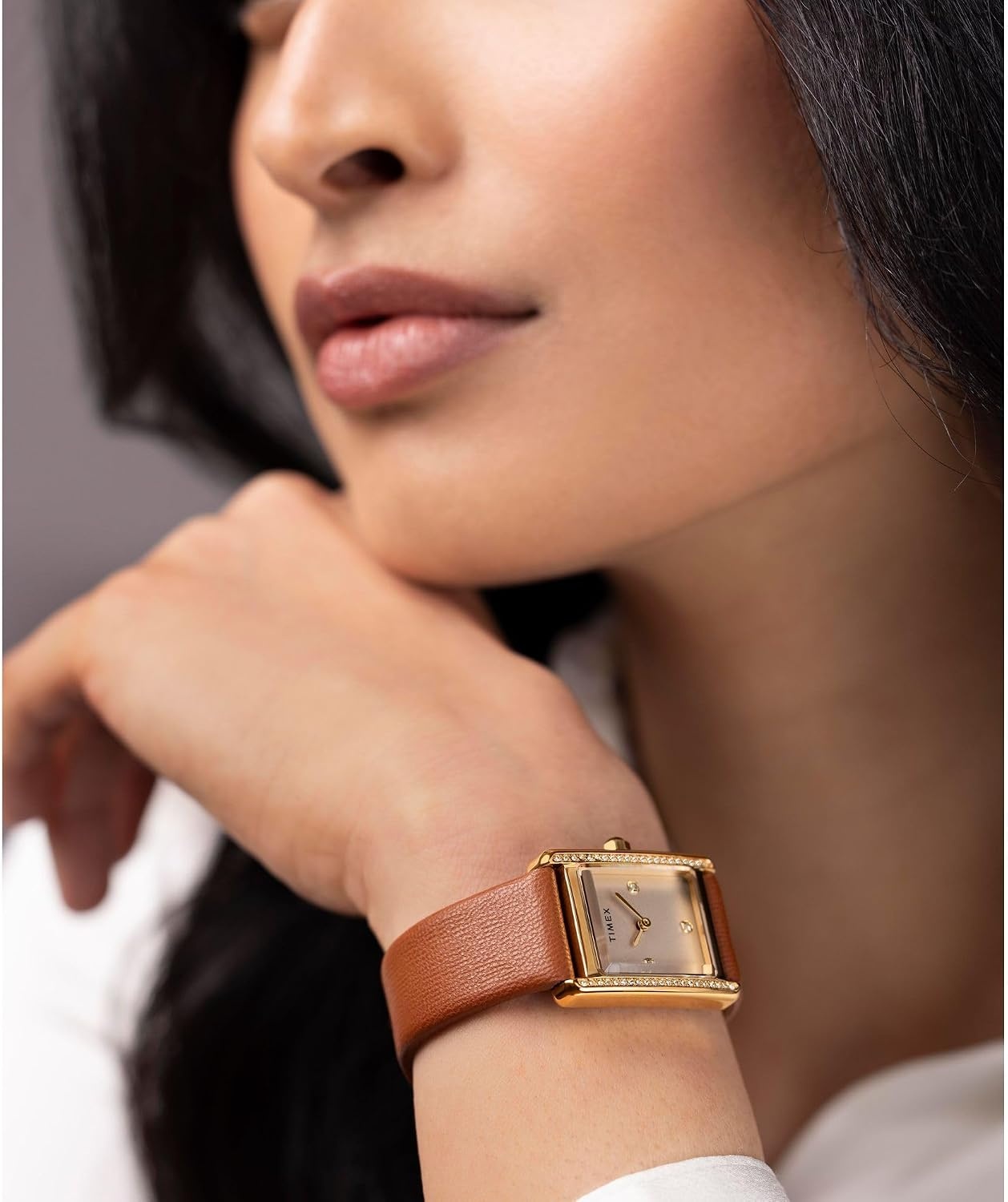 image:imageTimex Womens Hailey 24mm WatchBrownGoldToneGoldTone