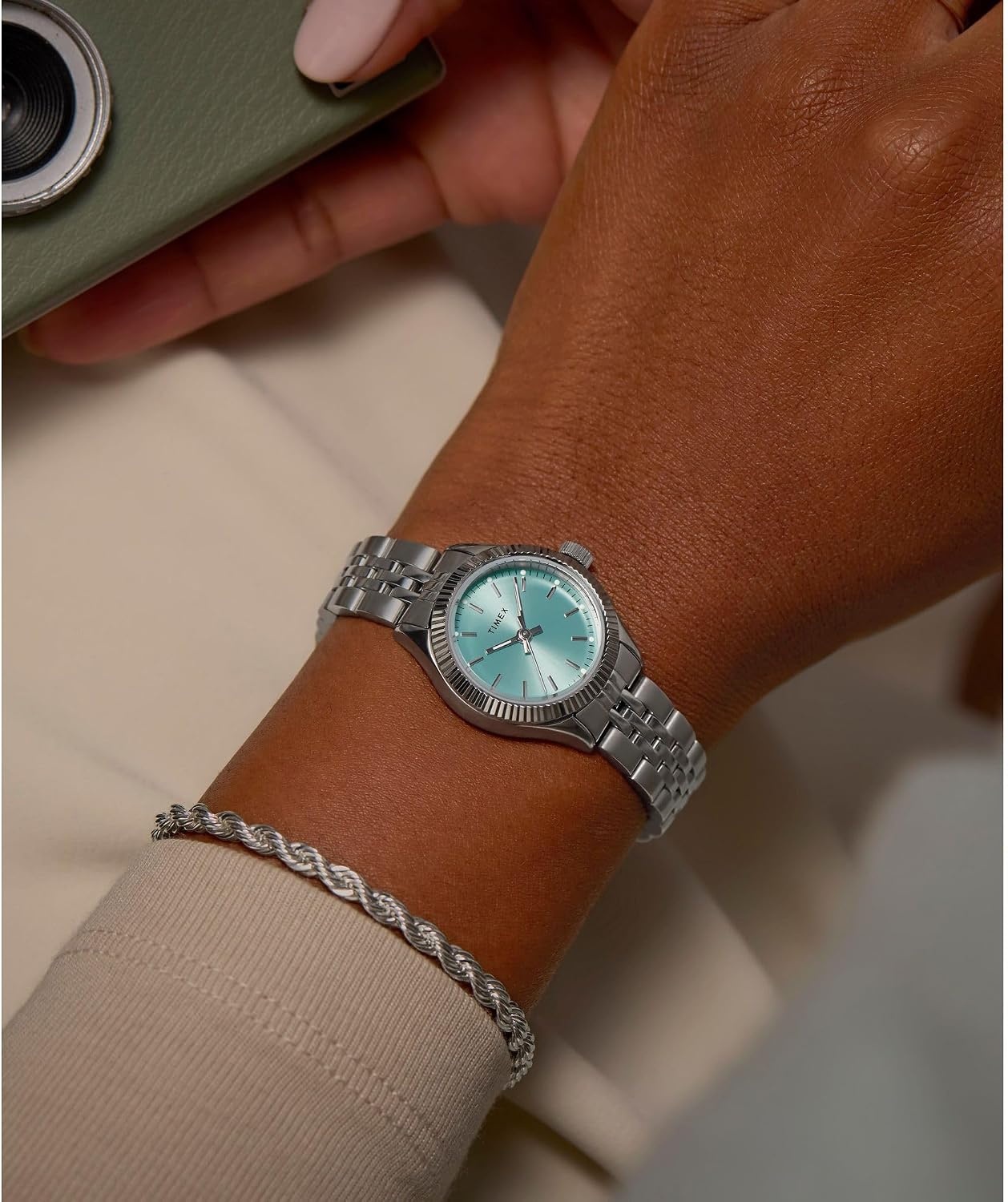 image:imageTimex Womens Legacy 25mm WatchSilverToneSilverToneBlue