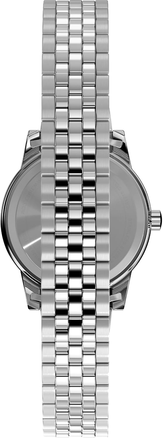 image:imageTimex Womens Main Street 25mm Watch SilverTone Expansion Band Mother of Pearl Dial SilverTone CaseSilverToneMother of PearlSilverTone