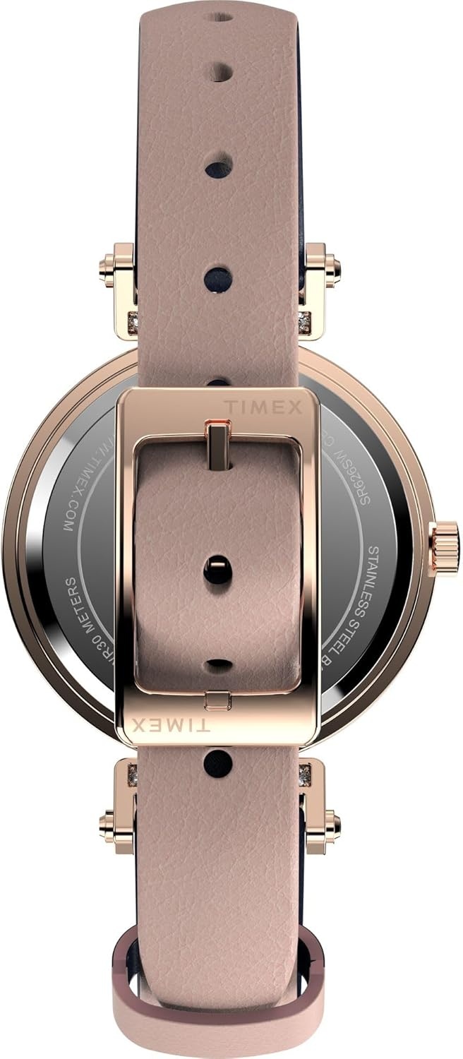 image:imageTimex Womens Main Street 31mm Watch Pink Strap Silver Dial Rose GoldTone CasePinkRose GoldToneSilver