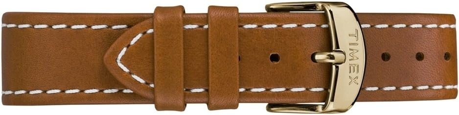 image:imageTimex Womens New England Leather Strap WatchTanGoldToneSilverTone