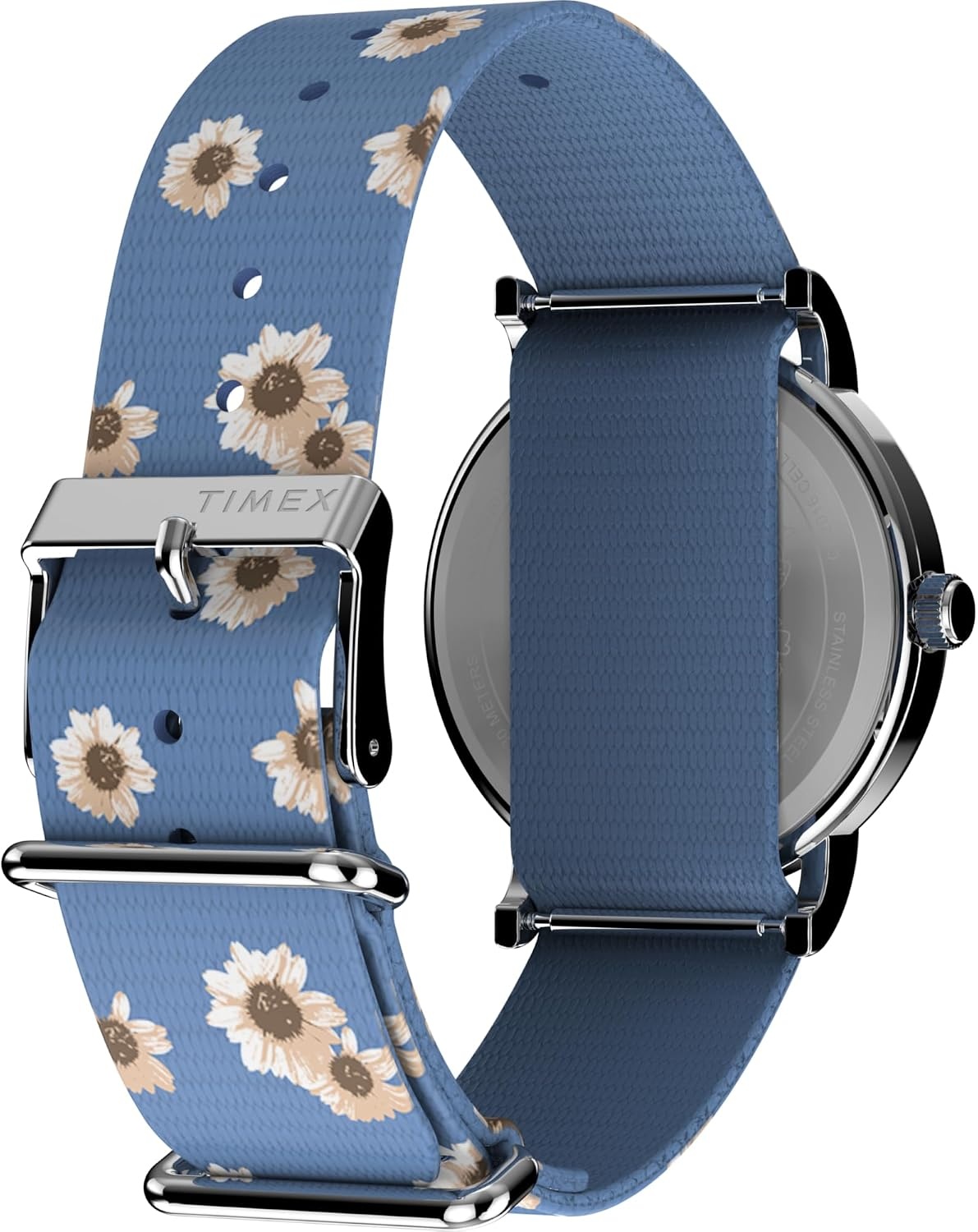 image:imageTimex Womens Peanuts Floral 38mm Watch Pink Strap White Dial SilverTone CaseBlueBlueSilverTone