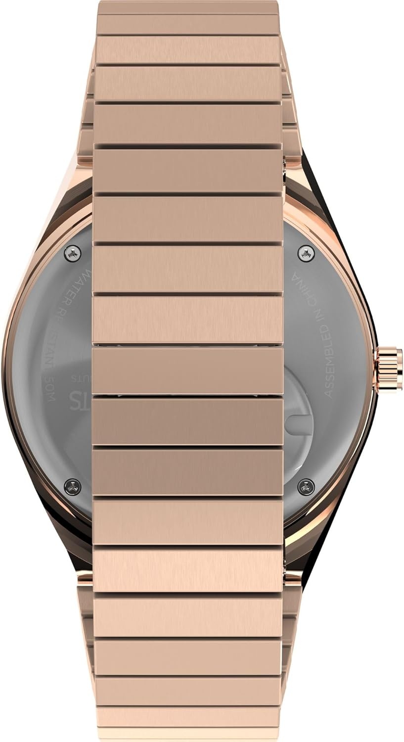 image:imageTimex Womens Peanuts Q 36mm Watch Rose GoldTone Expansion Band Pink Dial Rose GoldTone Case