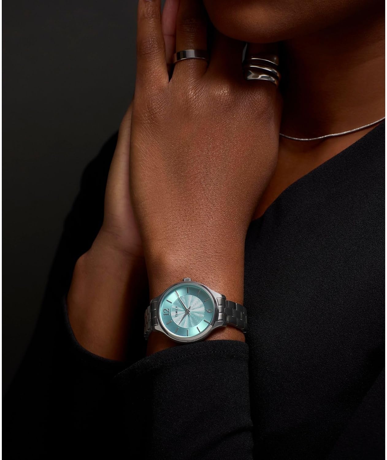 image:imageTimex Womens Peyton 32mm WatchSilverToneSilverToneBlue