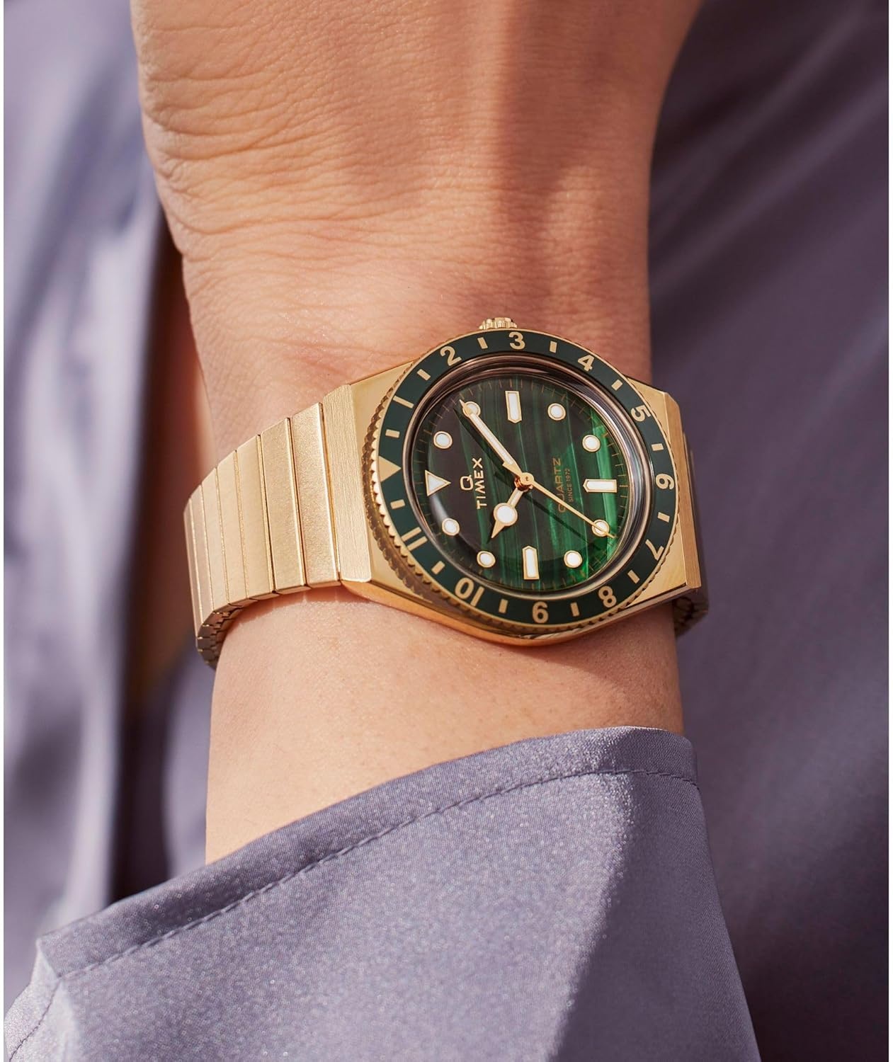 image:imageTimex Womens Q 36mm WatchGoldToneGoldToneGreen