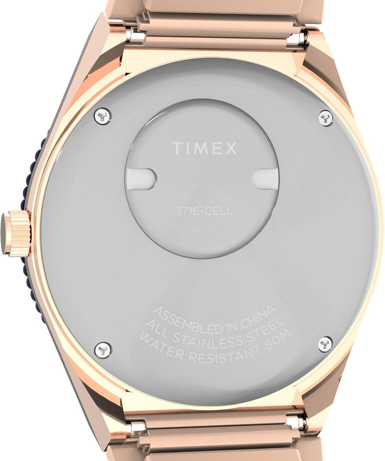 image:imageTimex Womens Q 36mm WatchTwoToneRose GoldTonePurple