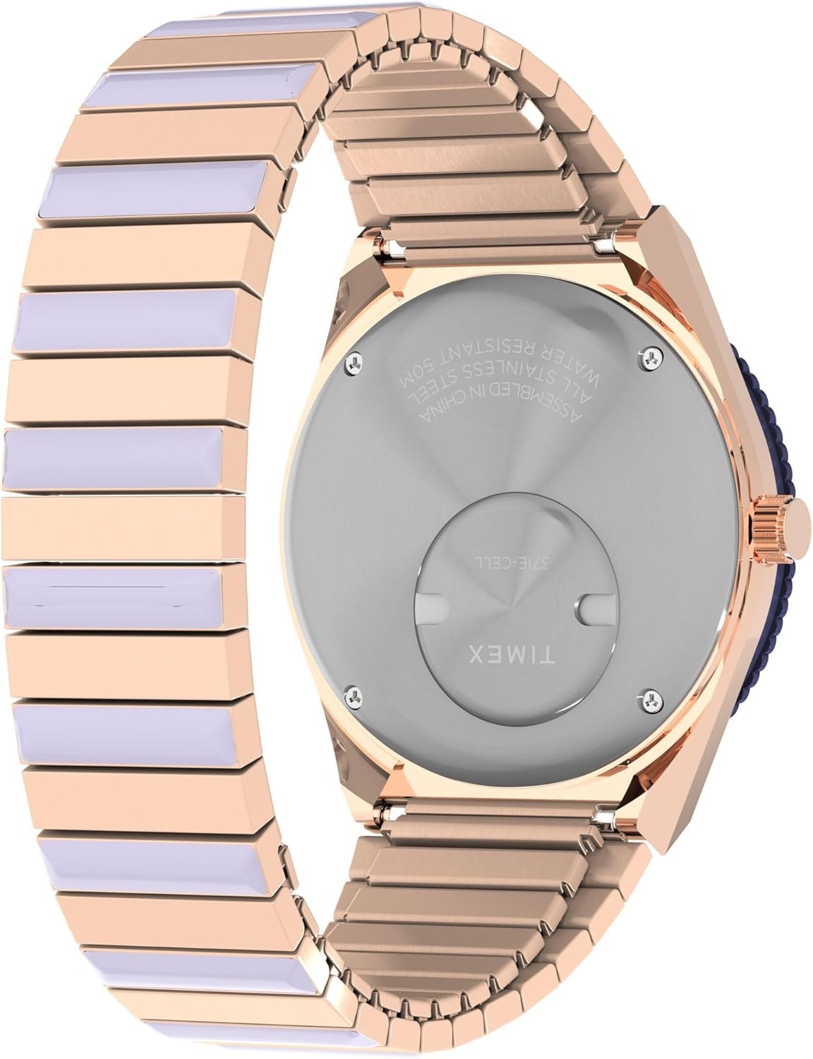 image:imageTimex Womens Q 36mm WatchTwoToneRose GoldTonePurple