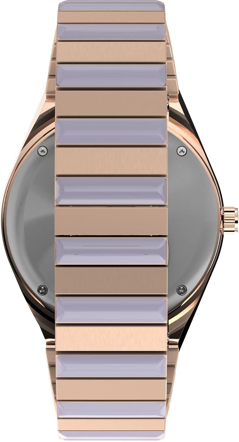 image:imageTimex Womens Q 36mm WatchTwoToneRose GoldTonePurple