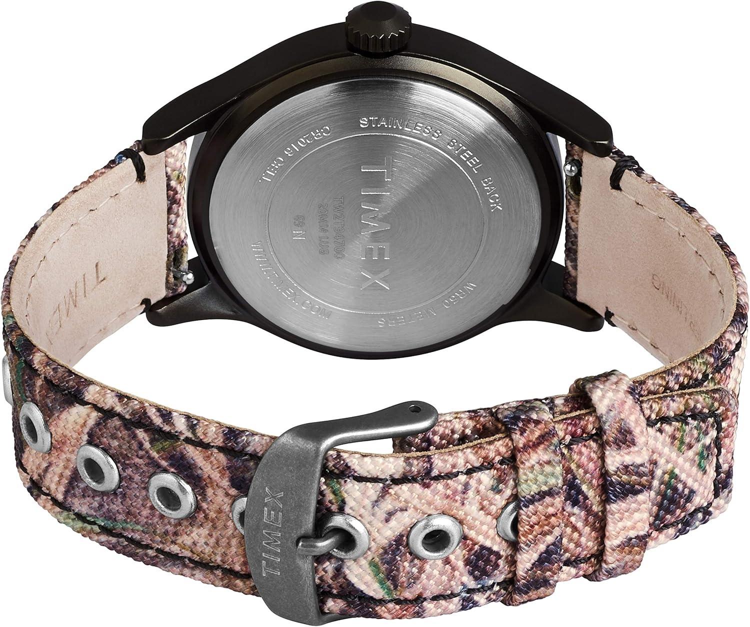 image:imageTimex x Mossy Oak TW2T94700 Expedition Scout 40mm Fabric amp Leather Strap Watch