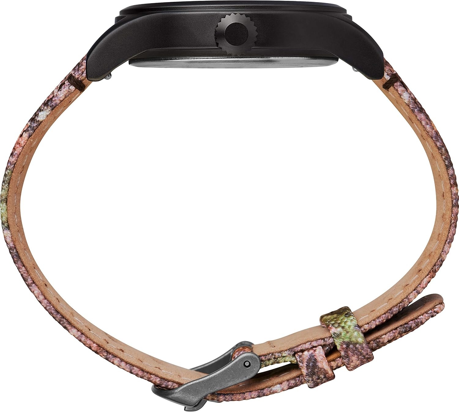image:imageTimex x Mossy Oak TW2T94700 Expedition Scout 40mm Fabric amp Leather Strap Watch