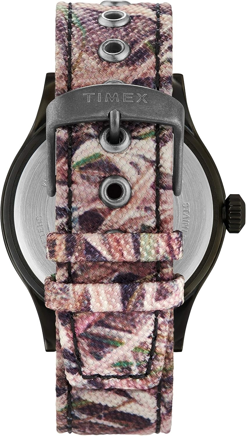 image:imageTimex x Mossy Oak TW2T94700 Expedition Scout 40mm Fabric amp Leather Strap Watch